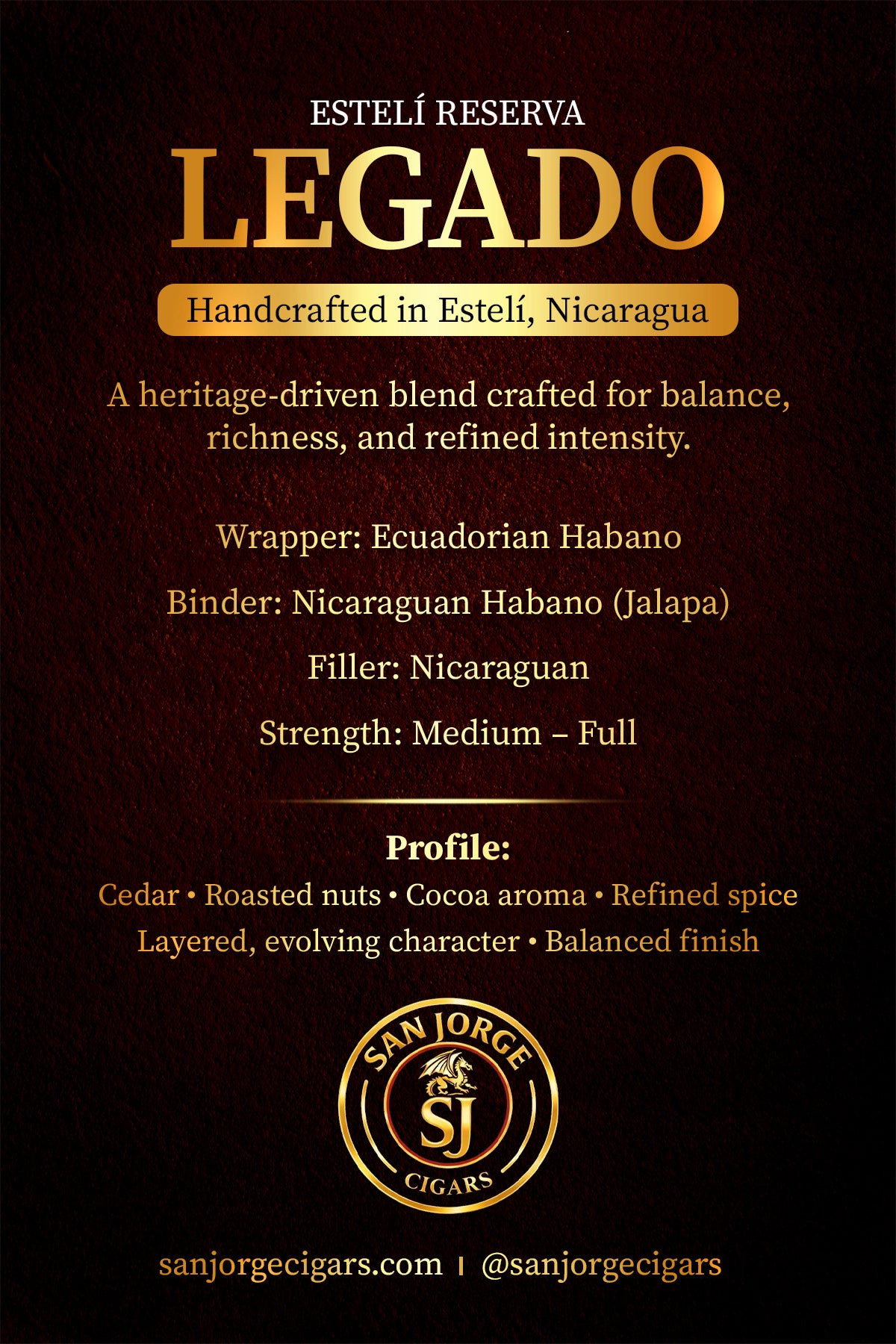 Estelí Reserva — Legado. PRE PURCHASE